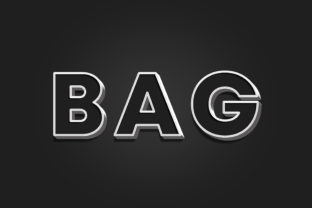 Bag - 3D Text Style Effect PSD for Dynamic Designs