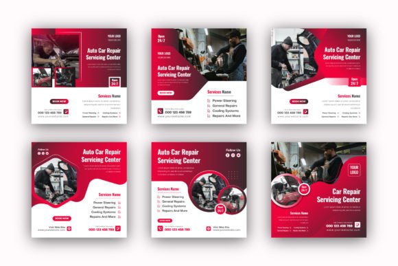 Car Repair Servicing Social Media Post