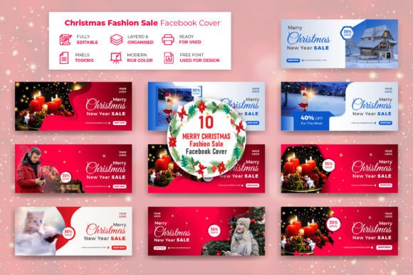 Christmas Fashion Sale Facebook Cover