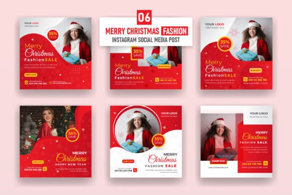Christmas Fashion Social Media Post: Design Asset