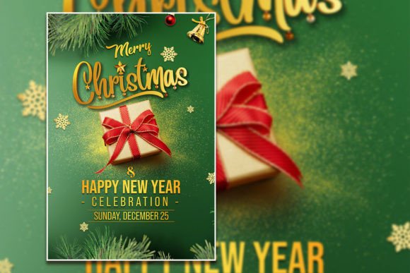 Christmas Flyer Design: Editable PSD Template for Festive Events