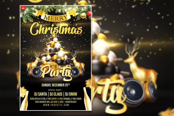 Christmas Party Flyer or Poster Template