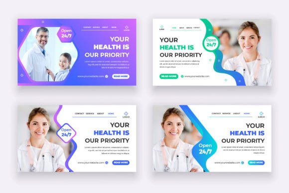 Clean Medical Healthcare Landing Page Design