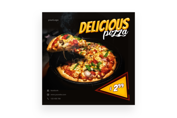 Delicious Pizza - Instagram Post: A Tasty Design Template