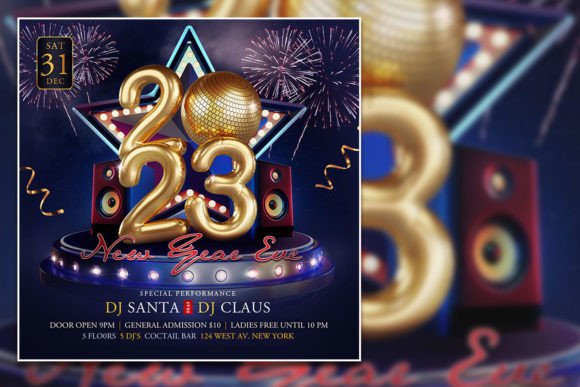Design Your 2023 New Year Eve Social Media Post