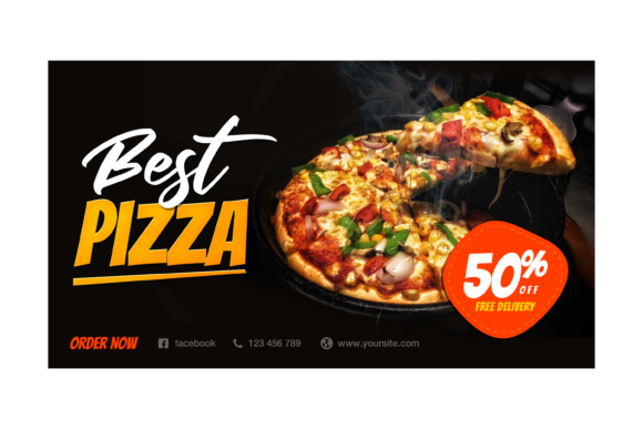 Elevate Your Social Media with the Delicious Pizza Twitter Post Template