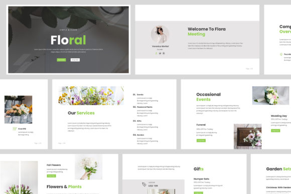Florist Keynote Presentation: A Modern Template for Your Business