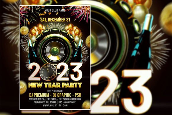 Happy New Year 2023 Poster or Flyer