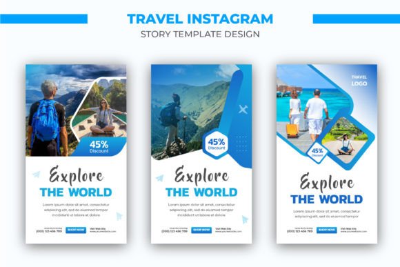 Holiday Travel Instagram Story Design Template