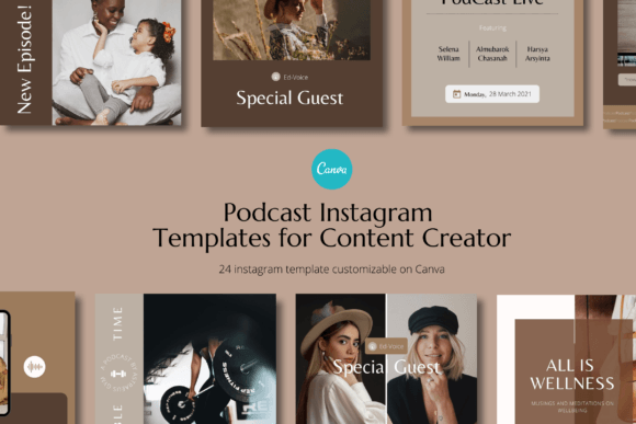 Podcast Canva Instagram Template