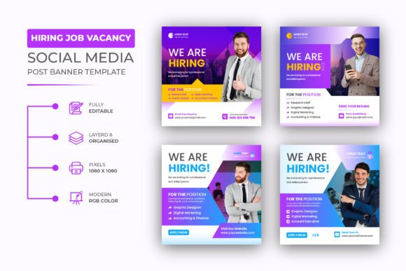 Professional Hiring and Job Vacancy Social Media Post