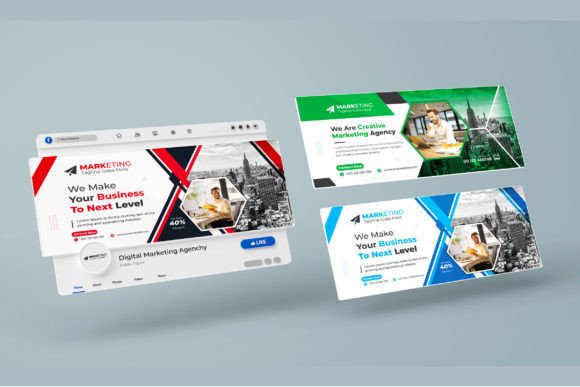 Social Media Cover Page Template: A Futuristic Design Asset