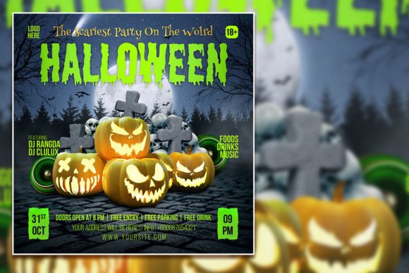 Spooky & Stylish Halloween Party Social Media Post
