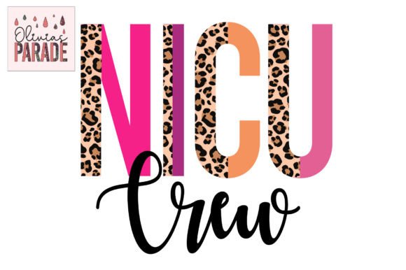 Stylish NICU Crew Leopard Print Nurse Design